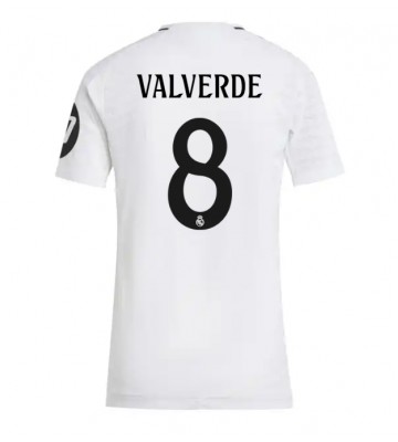 Real Madrid Federico Valverde #8 Primera Equipación Mujer 2024-25 Manga Corta